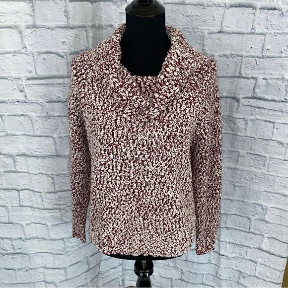 Sienna sky cowl neck longsleeve loose knit popcorn sweater sz small women - Picture 1 of 11